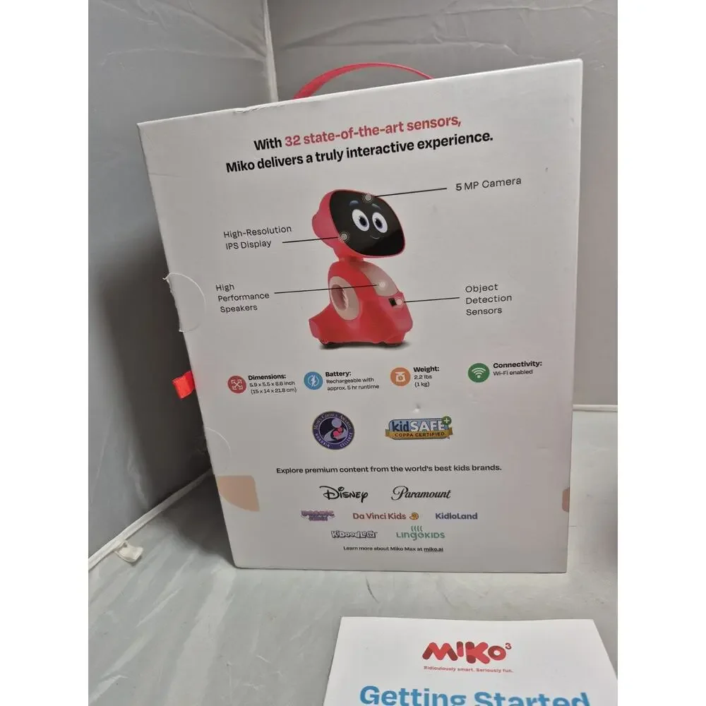 💥 MIKO 3 AI Smart Robot Kids STEM Educational Interactive Robot EMK301 Red